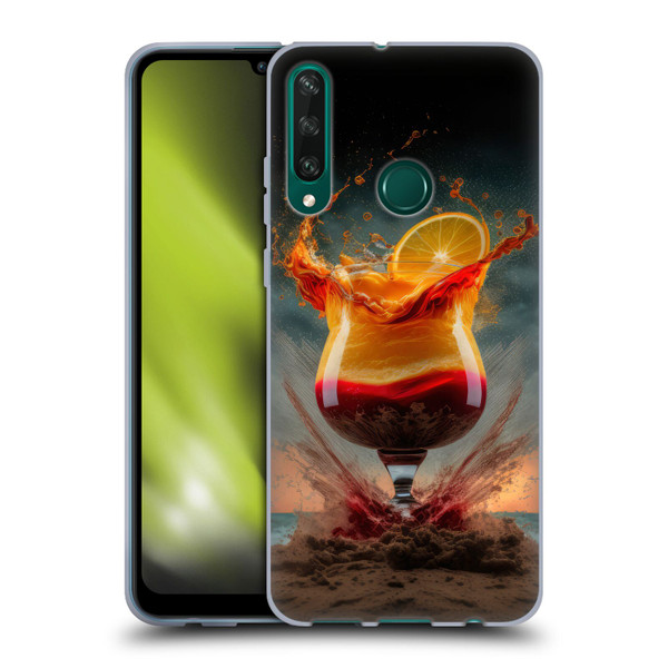 Spacescapes Cocktails Summer On The Beach Soft Gel Case for Huawei Y6p
