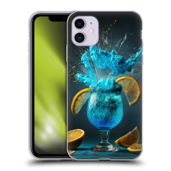 Spacescapes Cocktails Blue Lagoon Explosion Soft Gel Case for Apple iPhone 11