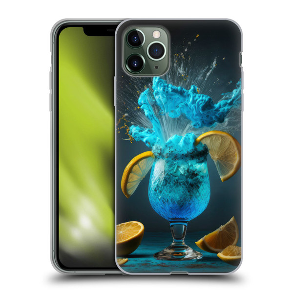 Spacescapes Cocktails Blue Lagoon Explosion Soft Gel Case for Apple iPhone 11 Pro Max