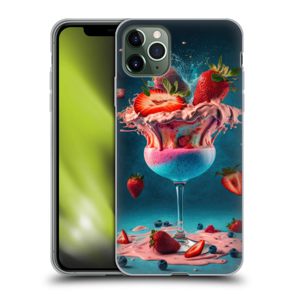 Spacescapes Cocktails Frozen Strawberry Daiquiri Soft Gel Case for Apple iPhone 11 Pro Max