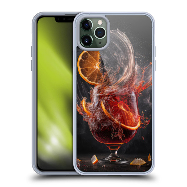 Spacescapes Cocktails Gin Explosion, Negroni Soft Gel Case for Apple iPhone 11 Pro Max