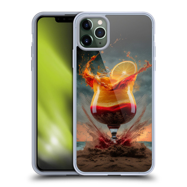 Spacescapes Cocktails Summer On The Beach Soft Gel Case for Apple iPhone 11 Pro Max