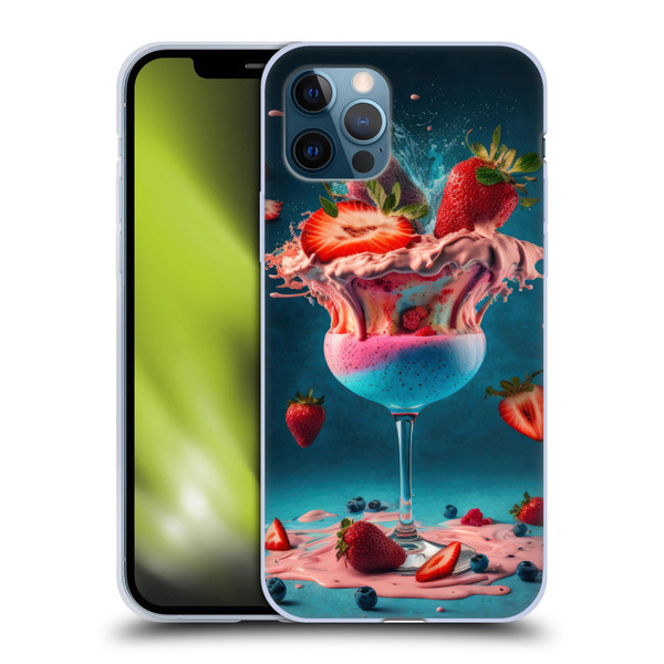 Spacescapes Cocktails Frozen Strawberry Daiquiri Soft Gel Case for Apple iPhone 12 / iPhone 12 Pro