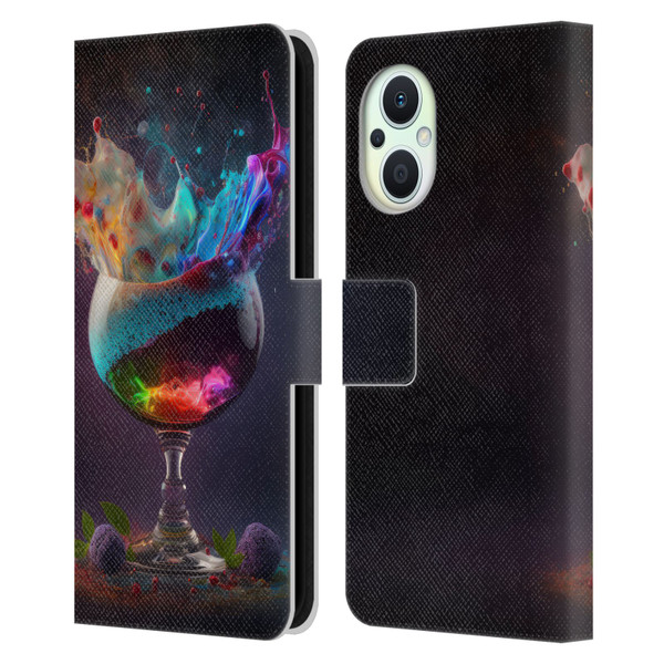 Spacescapes Cocktails Universal Magic Leather Book Wallet Case Cover For OPPO Reno8 Lite
