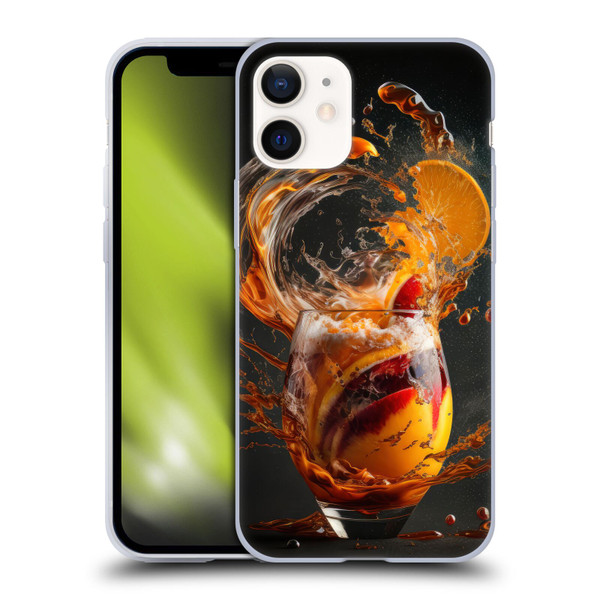 Spacescapes Cocktails Modern Twist, Hurricane Soft Gel Case for Apple iPhone 12 Mini