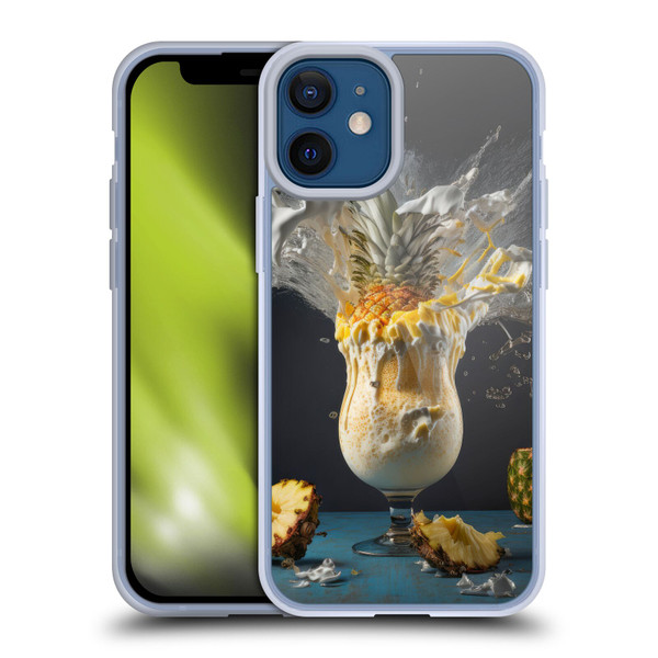 Spacescapes Cocktails Piña Colada Pop Soft Gel Case for Apple iPhone 12 Mini