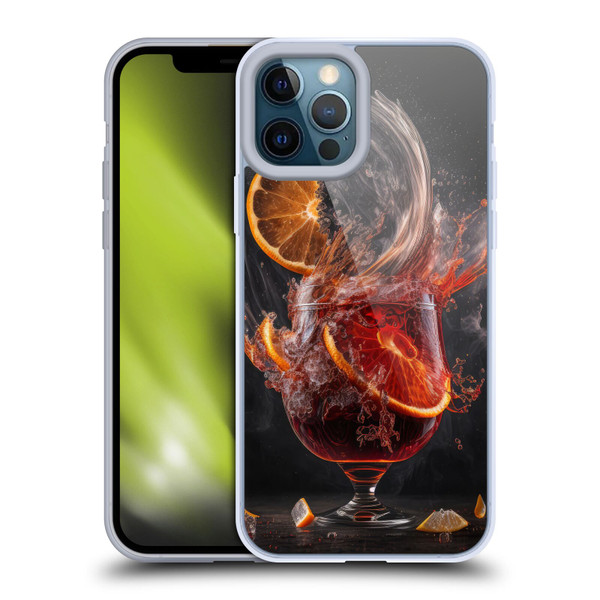 Spacescapes Cocktails Gin Explosion, Negroni Soft Gel Case for Apple iPhone 12 Pro Max