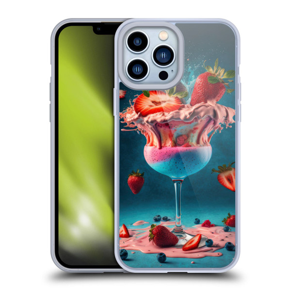 Spacescapes Cocktails Frozen Strawberry Daiquiri Soft Gel Case for Apple iPhone 13 Pro Max