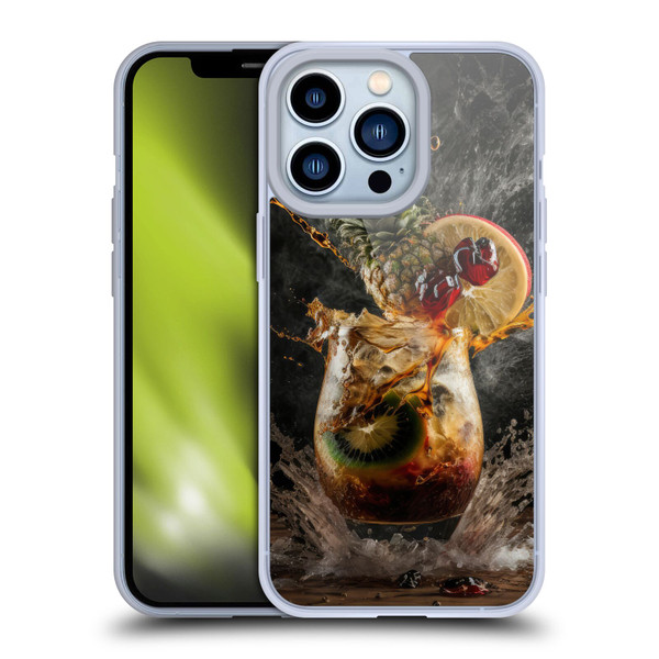 Spacescapes Cocktails Exploding Mai Tai Soft Gel Case for Apple iPhone 13 Pro