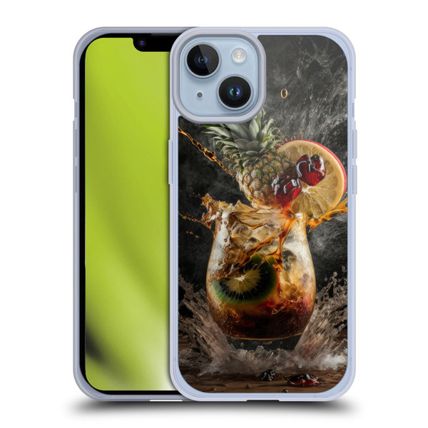 Spacescapes Cocktails Exploding Mai Tai Soft Gel Case for Apple iPhone 14