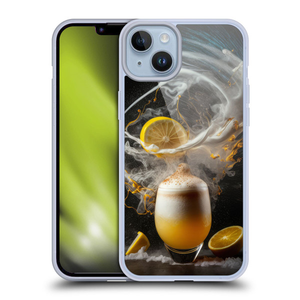 Spacescapes Cocktails Explosive Elixir, Whisky Sour Soft Gel Case for Apple iPhone 14 Plus