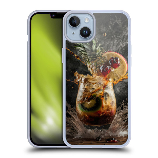 Spacescapes Cocktails Exploding Mai Tai Soft Gel Case for Apple iPhone 14 Plus