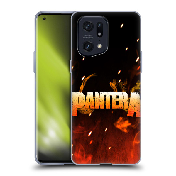 Pantera Art Fire Soft Gel Case for OPPO Find X5 Pro