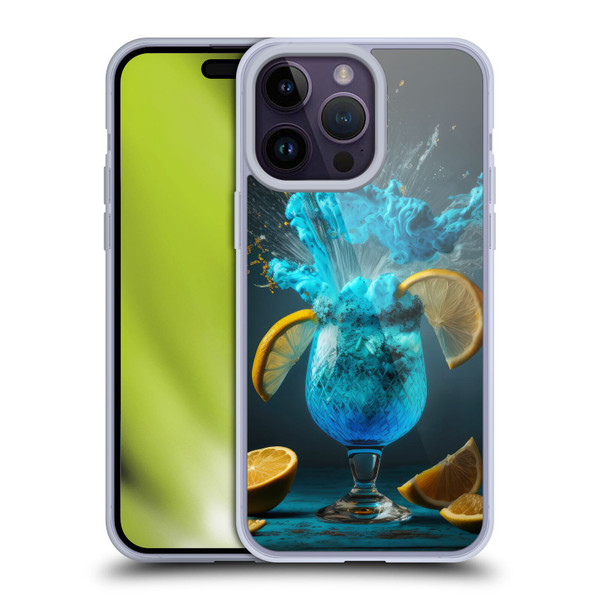 Spacescapes Cocktails Blue Lagoon Explosion Soft Gel Case for Apple iPhone 14 Pro Max