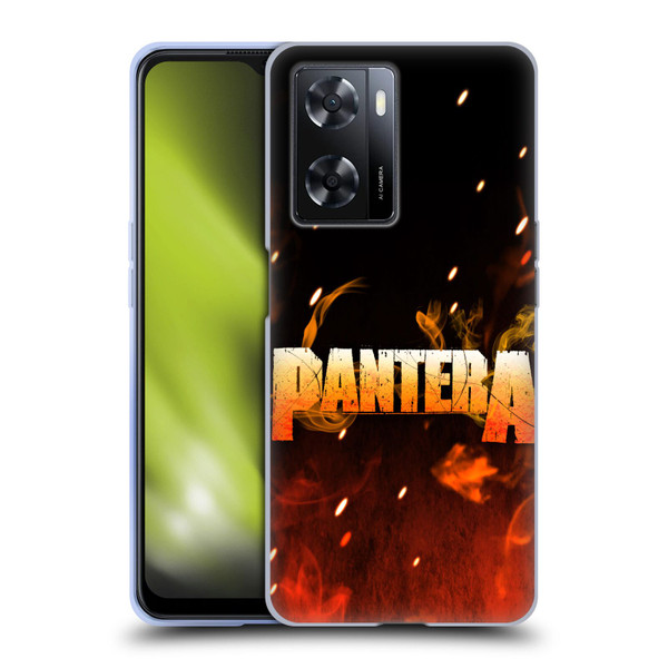 Pantera Art Fire Soft Gel Case for OPPO A57s