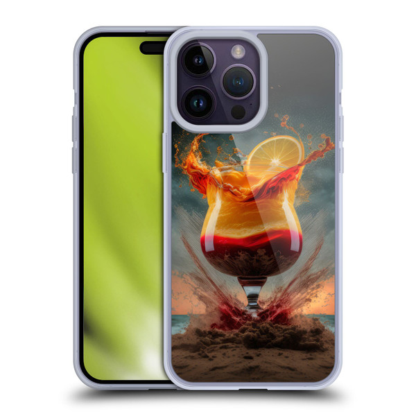 Spacescapes Cocktails Summer On The Beach Soft Gel Case for Apple iPhone 14 Pro Max