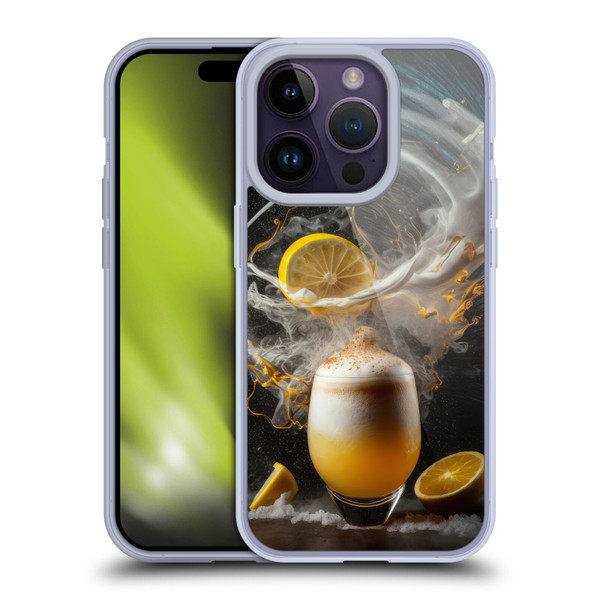 Spacescapes Cocktails Explosive Elixir, Whisky Sour Soft Gel Case for Apple iPhone 14 Pro