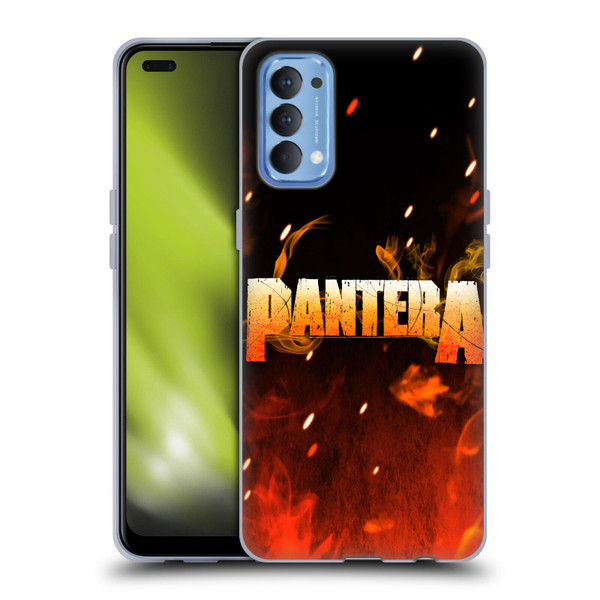 Pantera Art Fire Soft Gel Case for OPPO Reno 4 5G