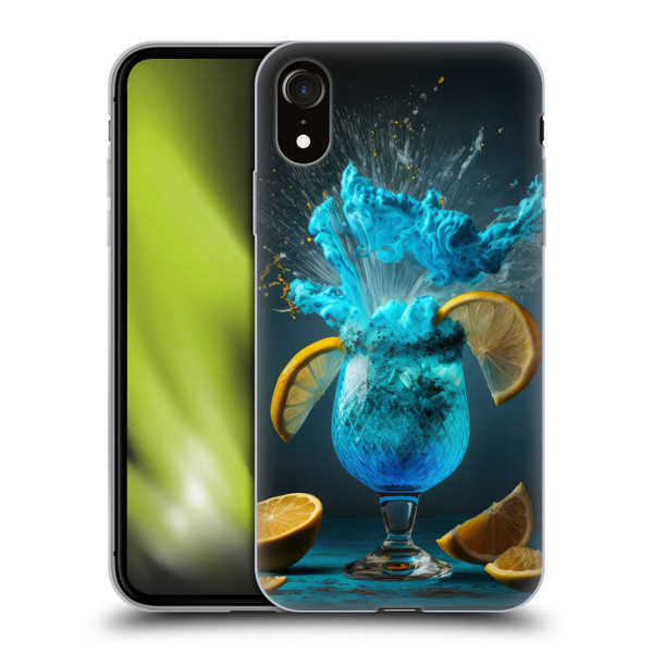 Spacescapes Cocktails Blue Lagoon Explosion Soft Gel Case for Apple iPhone XR