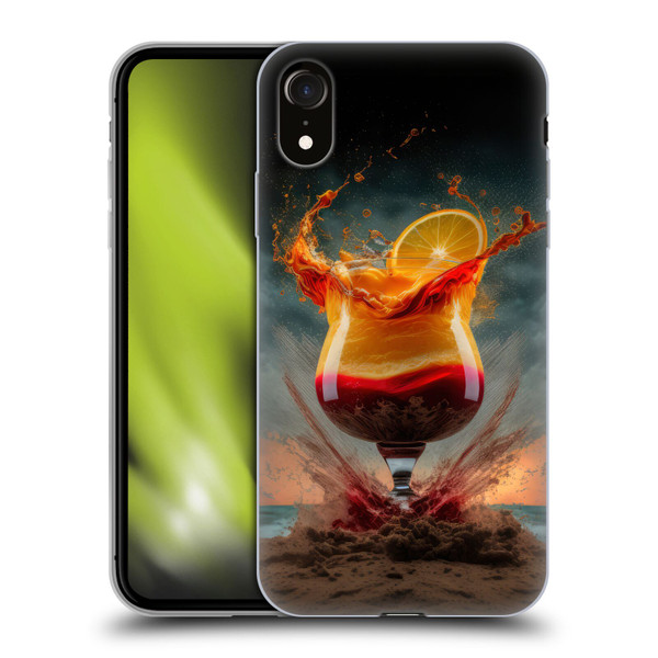 Spacescapes Cocktails Summer On The Beach Soft Gel Case for Apple iPhone XR