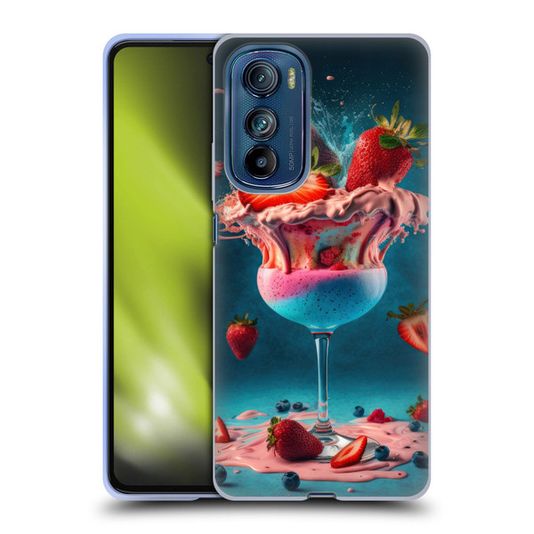 Spacescapes Cocktails Frozen Strawberry Daiquiri Soft Gel Case for Motorola Edge 30