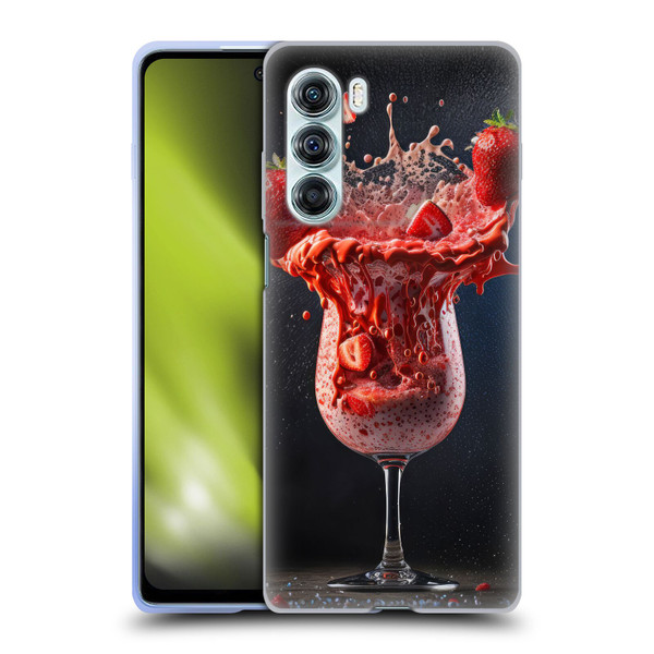 Spacescapes Cocktails Strawberry Infusion Daiquiri Soft Gel Case for Motorola Edge S30 / Moto G200 5G