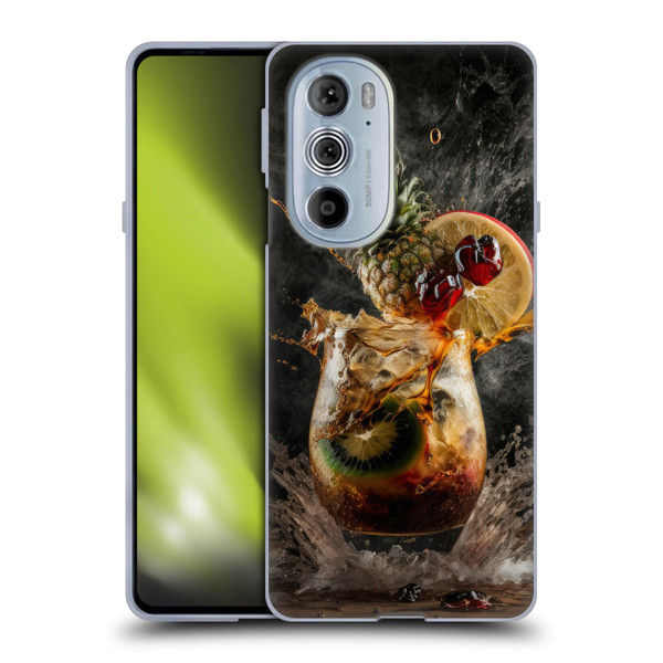 Spacescapes Cocktails Exploding Mai Tai Soft Gel Case for Motorola Edge X30