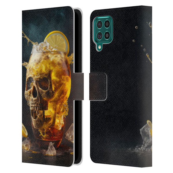 Spacescapes Cocktails Long Island Ice Tea Leather Book Wallet Case Cover For Samsung Galaxy F62 (2021)