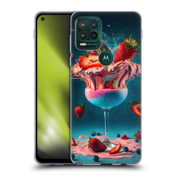 Spacescapes Cocktails Frozen Strawberry Daiquiri Soft Gel Case for Motorola Moto G Stylus 5G 2021