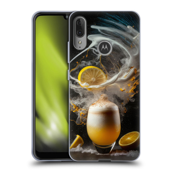 Spacescapes Cocktails Explosive Elixir, Whisky Sour Soft Gel Case for Motorola Moto E6 Plus