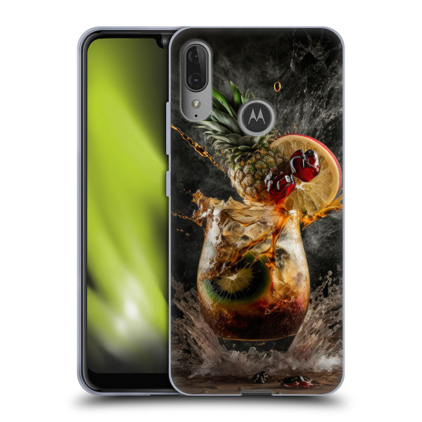 Spacescapes Cocktails Exploding Mai Tai Soft Gel Case for Motorola Moto E6 Plus