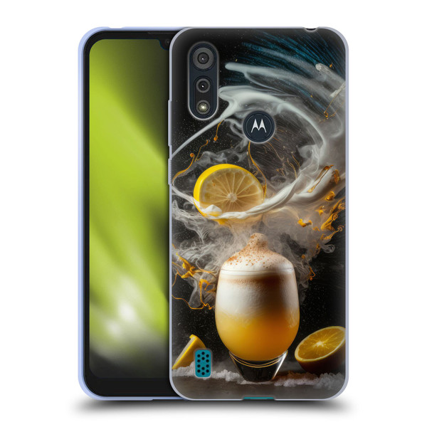 Spacescapes Cocktails Explosive Elixir, Whisky Sour Soft Gel Case for Motorola Moto E6s (2020)