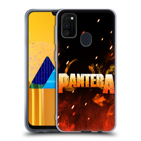 Pantera Art Fire Soft Gel Case for Samsung Galaxy M30s (2019)/M21 (2020)