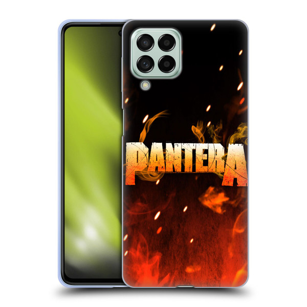 Pantera Art Fire Soft Gel Case for Samsung Galaxy M53 (2022)