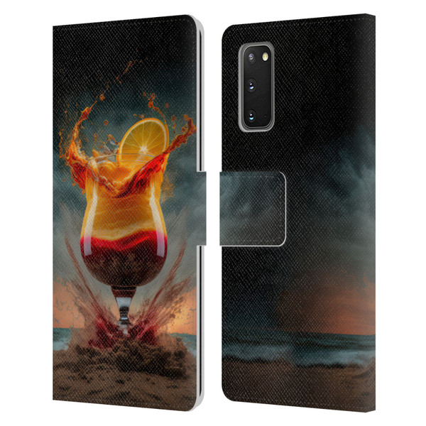 Spacescapes Cocktails Summer On The Beach Leather Book Wallet Case Cover For Samsung Galaxy S20 / S20 5G