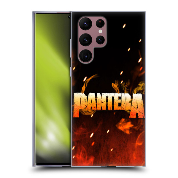 Pantera Art Fire Soft Gel Case for Samsung Galaxy S22 Ultra 5G