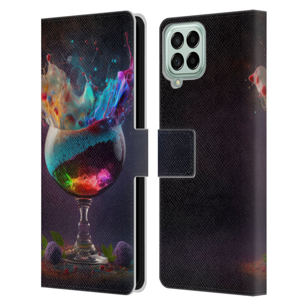 Spacescapes Cocktails Universal Magic Leather Book Wallet Case Cover For Samsung Galaxy M33 (2022)
