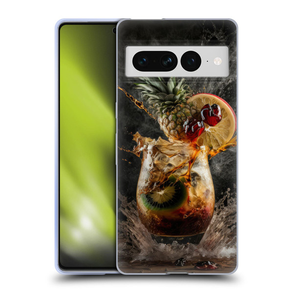 Spacescapes Cocktails Exploding Mai Tai Soft Gel Case for Google Pixel 7 Pro