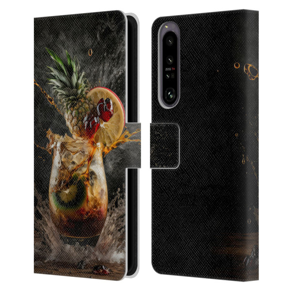 Spacescapes Cocktails Exploding Mai Tai Leather Book Wallet Case Cover For Sony Xperia 1 IV