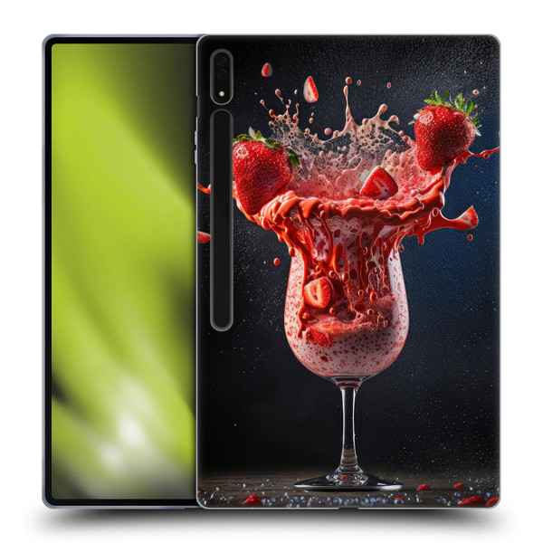 Spacescapes Cocktails Strawberry Infusion Daiquiri Soft Gel Case for Samsung Galaxy Tab S8 Ultra