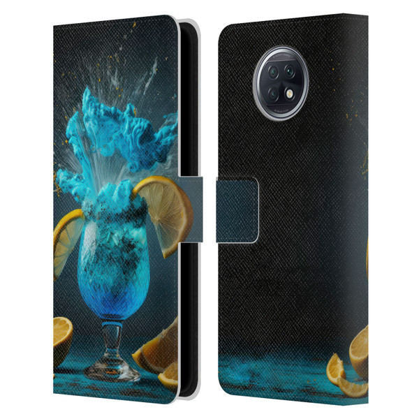 Spacescapes Cocktails Blue Lagoon Explosion Leather Book Wallet Case Cover For Xiaomi Redmi Note 9T 5G