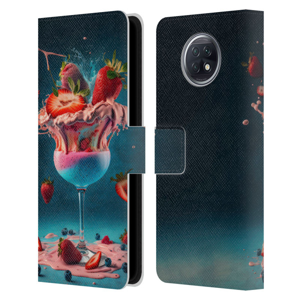 Spacescapes Cocktails Frozen Strawberry Daiquiri Leather Book Wallet Case Cover For Xiaomi Redmi Note 9T 5G