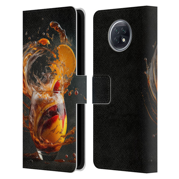 Spacescapes Cocktails Modern Twist, Hurricane Leather Book Wallet Case Cover For Xiaomi Redmi Note 9T 5G