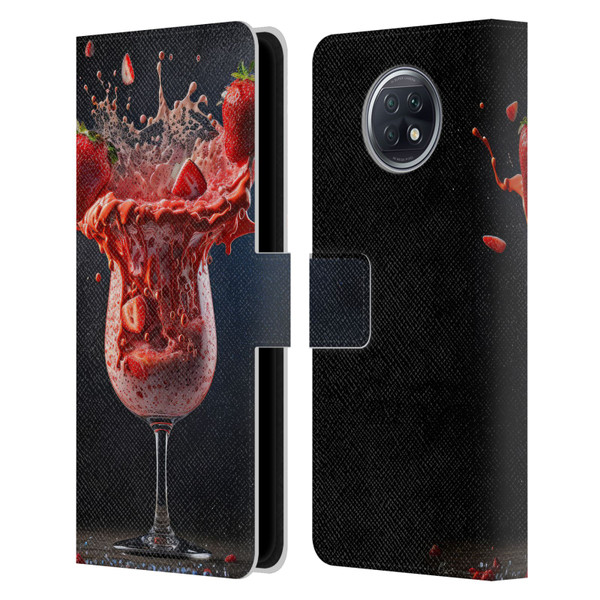 Spacescapes Cocktails Strawberry Infusion Daiquiri Leather Book Wallet Case Cover For Xiaomi Redmi Note 9T 5G