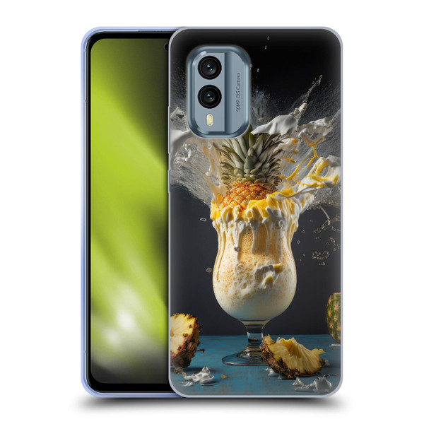 Spacescapes Cocktails Piña Colada Pop Soft Gel Case for Nokia X30