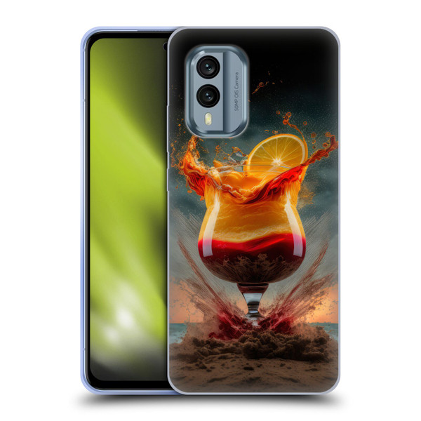Spacescapes Cocktails Summer On The Beach Soft Gel Case for Nokia X30