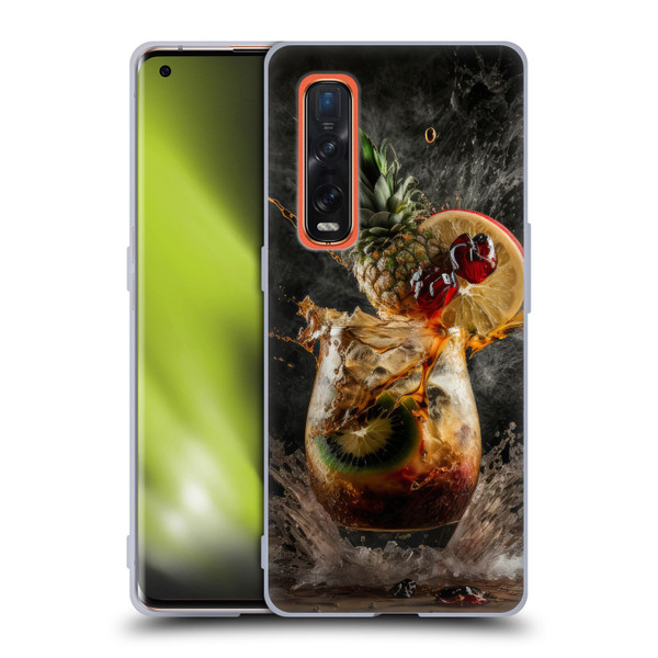 Spacescapes Cocktails Exploding Mai Tai Soft Gel Case for OPPO Find X2 Pro 5G