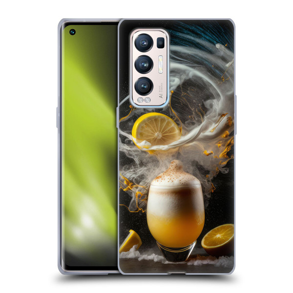 Spacescapes Cocktails Explosive Elixir, Whisky Sour Soft Gel Case for OPPO Find X3 Neo / Reno5 Pro+ 5G