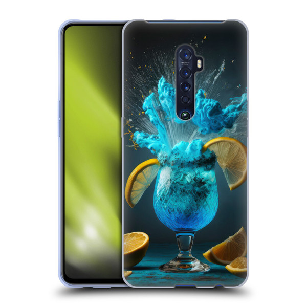 Spacescapes Cocktails Blue Lagoon Explosion Soft Gel Case for OPPO Reno 2
