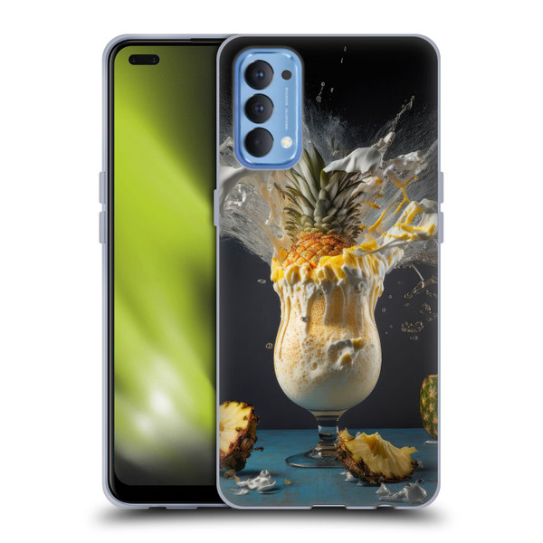 Spacescapes Cocktails Piña Colada Pop Soft Gel Case for OPPO Reno 4 5G